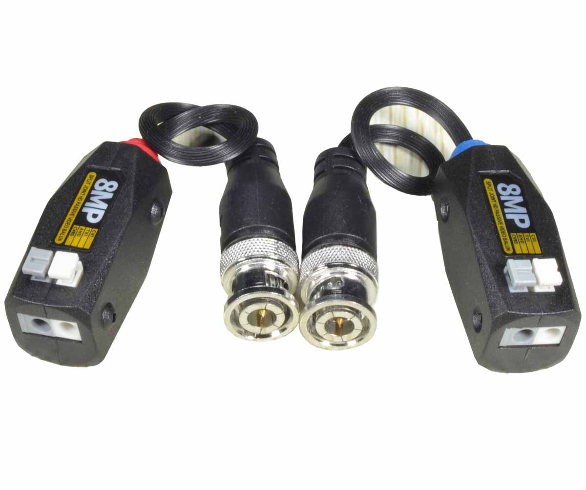 HD AHD/TVI/CVI  Passive Video Balun 8MP 5MP High Definition Spliced Passive Video Balun Transmission Twisted Pair Transmitter HD